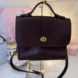 Coach Dark Brown Leather Crossbody Bag